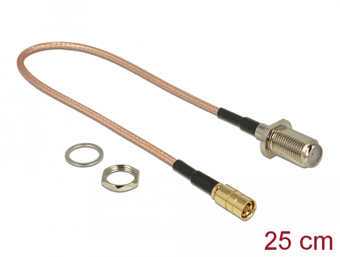 Delock Antennenkabel F-Buchse zu SMB-Stecker