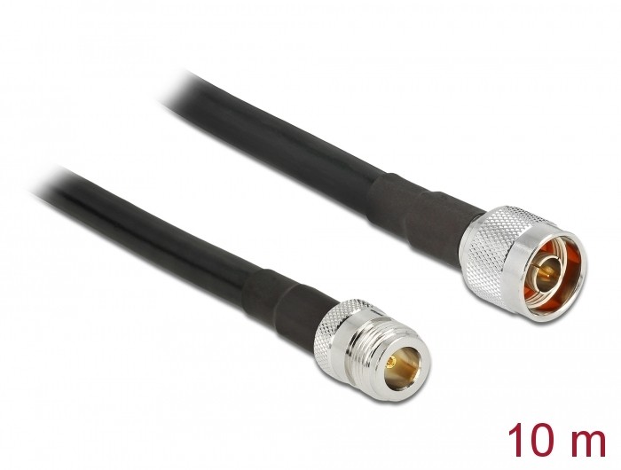 Delock Antennenkabel N Stecker > N Buchse CFD400 LLC400 10 m low loss wasserdicht Delock Antennenkabel N Stecker > N Buchse CFD400 LLC400 10 m low loss wasserdicht
