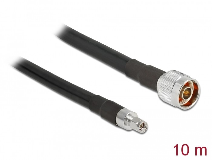 Delock Antennenkabel N Stecker > RP-SMA Stecker CFD400 LLC400 10 m low loss Delock Antennenkabel N Stecker > RP-SMA Stecker CFD400 LLC400 10 m low loss