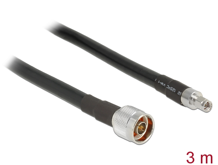 Delock Antennenkabel N Stecker > RP-SMA Stecker CFD400 LLC400 3 m low loss Delock Antennenkabel N Stecker > RP-SMA Stecker CFD400 LLC400 3 m low loss