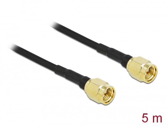Delock Antennenkabel SMA Stecker zu SMA Stecker LMR/CFD100 5 m low loss Delock Antennenkabel SMA Stecker zu SMA Stecker LMR/CFD100 5 m low loss
