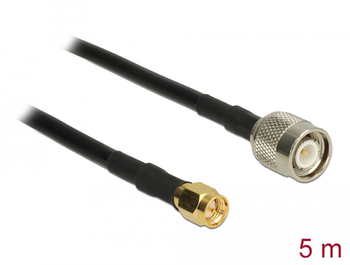 Delock Antennenkabel TNC Stecker > SMA Stecker CFD200 5 m low loss