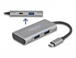 Delock Externer USB 3.2 Gen 2 USB Type-C™ Hub mit 3 x USB Typ-A und 1 x USB Type-C™