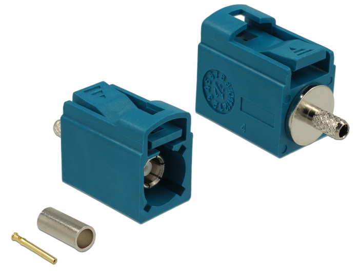 Delock FAKRA Z Buchse 21 mm (kurz) zum Crimpen