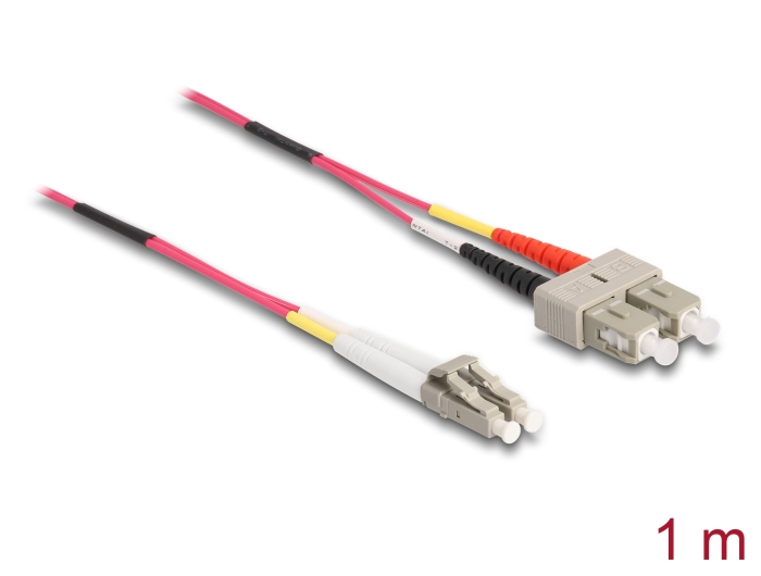 Delock Kabel Lichtwellenleiter LC > SC Multimode OM4 1 m Delock Kabel Lichtwellenleiter LC > SC Multimode OM4 1 m