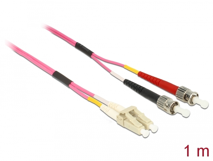 Delock Kabel Lichtwellenleiter LC > ST Multimode OM4 1 m Delock Kabel Lichtwellenleiter LC > ST Multimode OM4 1 m