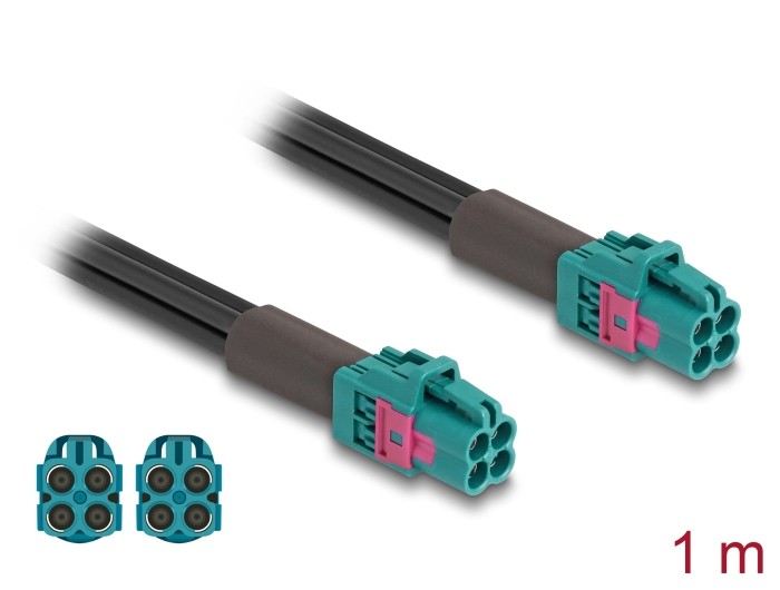 Delock Kabel Mini FAKRA Z Buchse quad zu Mini FAKRA Z Buchse quad A-Typ Premium Delock Kabel Mini FAKRA Z Buchse quad zu Mini FAKRA Z Buchse quad A-Typ Premium
