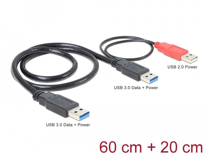 Delock Kabel USB 3.0 Typ A Stecker + USB Typ A Stecker > USB 3.0 Typ A Stecker Delock Kabel USB 3.0 Typ A Stecker + USB Typ A Stecker > USB 3.0 Typ A Stecker