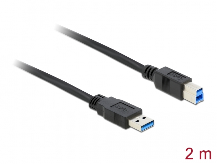 Delock Kabel USB 3.0 Typ-A Stecker > USB 3.0 Typ-B Stecker 2,0 m schwarz Delock Kabel USB 3.0 Typ-A Stecker > USB 3.0 Typ-B Stecker 2,0 m schwarz