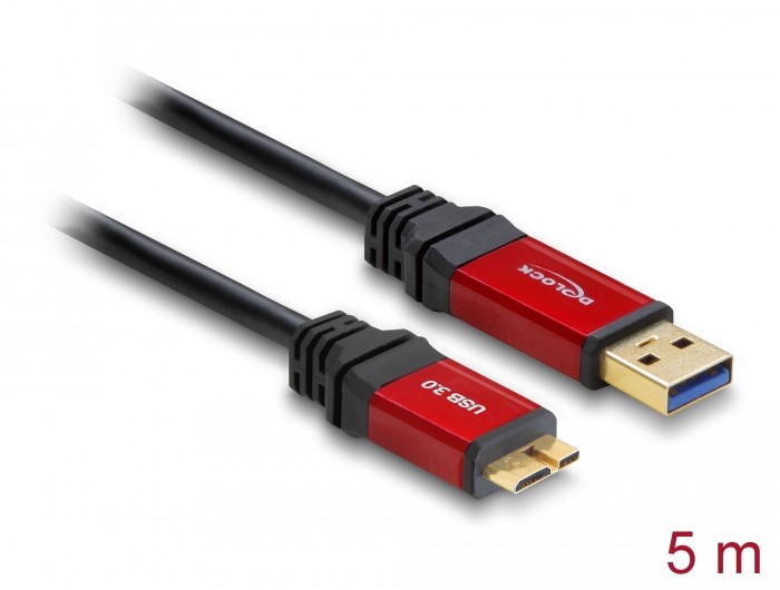 Delock Kabel USB 3.2 Gen 1 Typ-A Stecker > USB 3.2 Gen 1 Typ Micro-B Stecker 5 m Premium Delock Kabel USB 3.2 Gen 1 Typ-A Stecker > USB 3.2 Gen 1 Typ Micro-B Stecker 5 m Premium