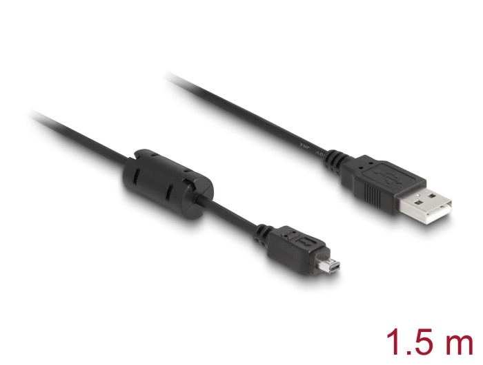 Delock Kabel USB-B mini 4 Pin Hirose Stecker zu USB-A Stecker 1,5 m Delock Kabel USB-B mini 4 Pin Hirose Stecker zu USB-A Stecker 1,5 m