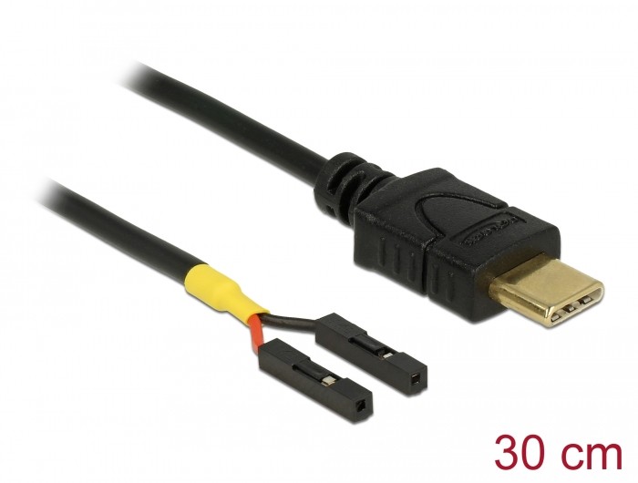 Delock Kabel USB Type-C™ Stecker > 2 x Pfostenbuchse einzeln Strom 30 cm