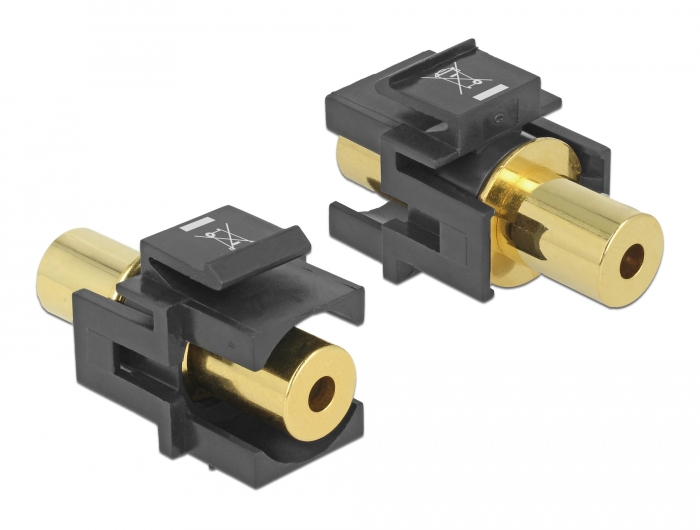 Delock Keystone Modul Klinkenbuchse 3,5 mm 4 Pin > Klinkenbuchse 3,5 mm 4 Pin vergoldet schwarz Delock Keystone Modul Klinkenbuchse 3,5 mm 4 Pin > Klinkenbuchse 3,5 mm 4 Pin vergoldet schwarz