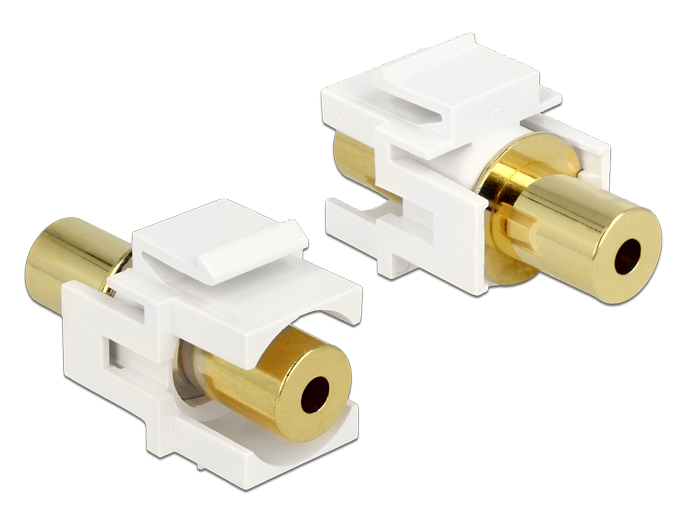 Delock Keystone Modul Klinkenbuchse 3,5 mm 4 Pin > Klinkenbuchse 3,5 mm 4 Pin vergoldet weiß Delock Keystone Modul Klinkenbuchse 3,5 mm 4 Pin > Klinkenbuchse 3,5 mm 4 Pin vergoldet weiß