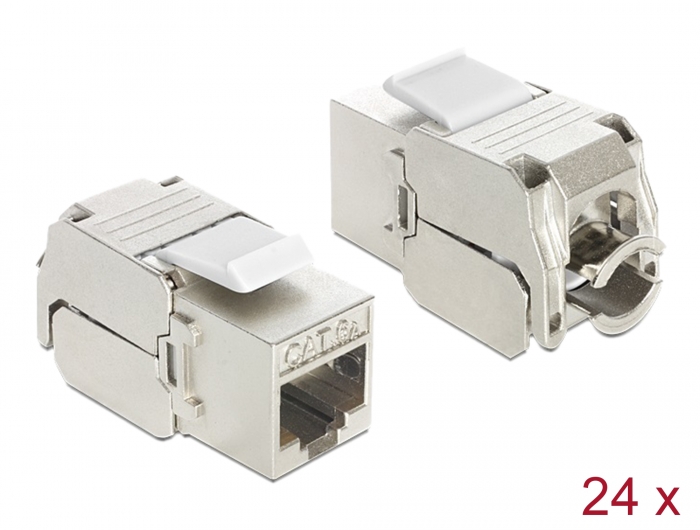 Delock Keystone Modul RJ45 Buchse > LSA Cat.6A STP 24 Stück Delock Keystone Modul RJ45 Buchse > LSA Cat.6A STP 24 Stück