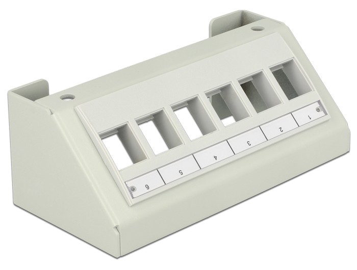 Delock Keystone Multimedia Panel 6 Port grau