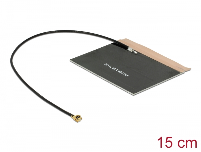 Delock LTE Antenne I-PEX Inc., MHF® I Stecker 2,0 - 3,5 dBi 1.13 15 cm PCB intern Klebemontage