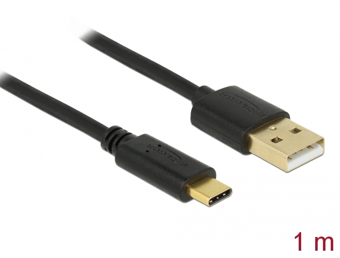 Delock USB 2.0 Kabel Typ-A zu Type-C 1 m Delock USB 2.0 Kabel Typ-A zu Type-C 1 m