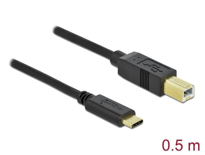 Delock USB 2.0 Kabel Type-C zu Typ-B 0,5 m