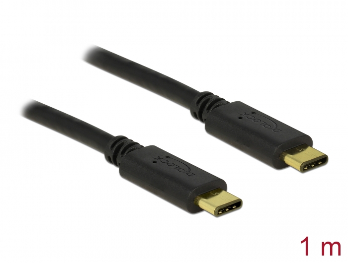 Delock USB 2.0 Kabel Type-C zu Type-C 1m 3A Delock USB 2.0 Kabel Type-C zu Type-C 1m 3A