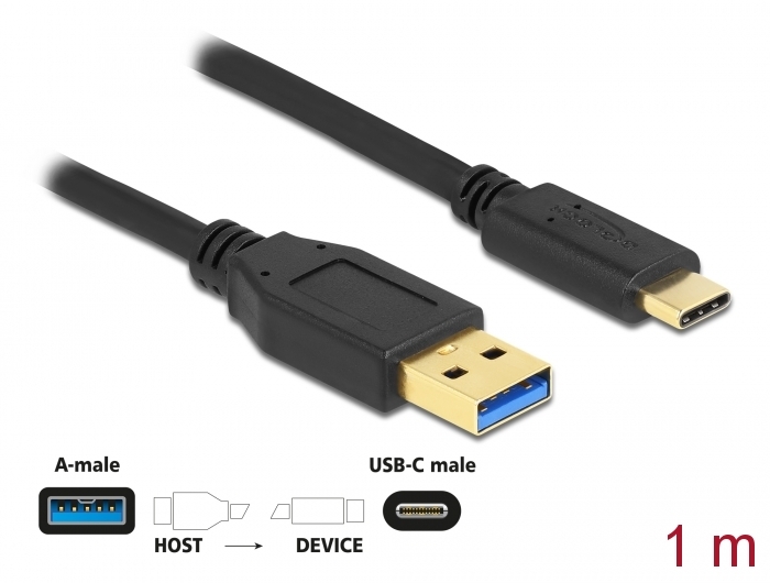 Delock USB 3.1 Gen 2 Kabel Typ-A zu Type-C 1 m Delock USB 3.1 Gen 2 Kabel Typ-A zu Type-C 1 m