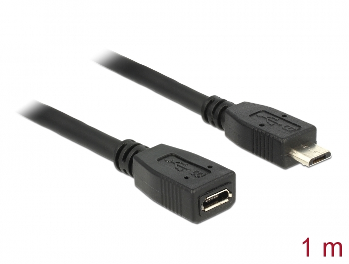 Delock Verlängerungskabel USB 2.0 Typ Micro-B Stecker > USB 2.0 Typ Micro-B Buchse 1 m Delock Verlängerungskabel USB 2.0 Typ Micro-B Stecker > USB 2.0 Typ Micro-B Buchse 1 m