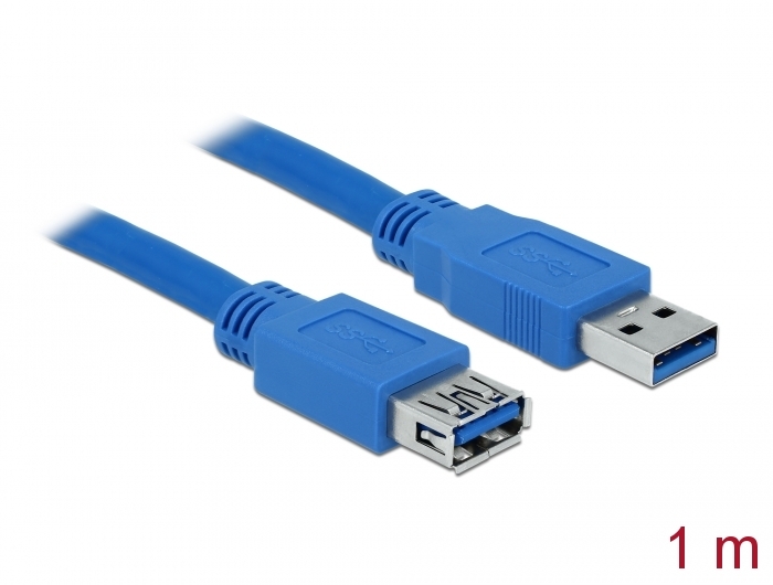 Delock Verlängerungskabel USB 3.0 Typ-A Stecker > USB 3.0 Typ-A Buchse 1 m blau Delock Verlängerungskabel USB 3.0 Typ-A Stecker > USB 3.0 Typ-A Buchse 1 m blau