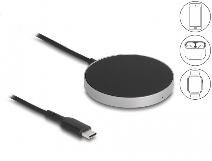 Delock Wireless Charger mit 5 W / 7,5 W / 10 W / 15 W - Induktives Ladepad Delock Wireless Charger mit 5 W / 7,5 W / 10 W / 15 W - Induktives Ladepad