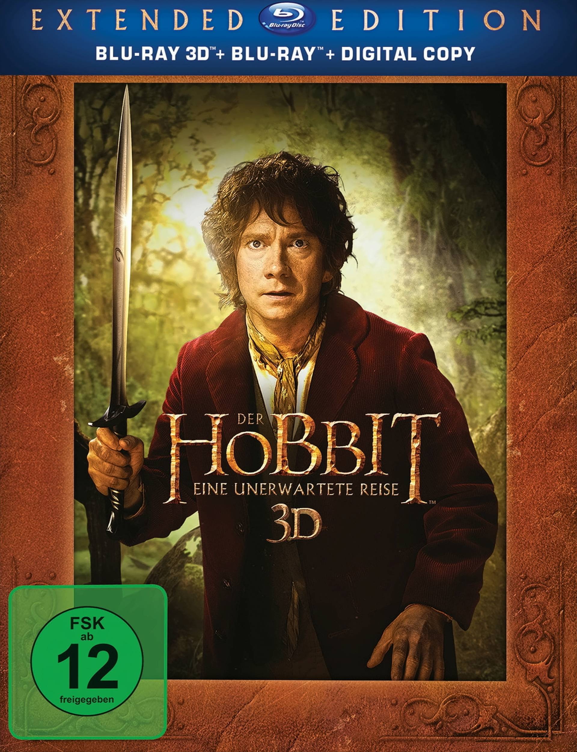 Der Hobbit: Eine unerwartete Reise (Extended Edition, Blu-ray 3D + 2D, 5 Discs)