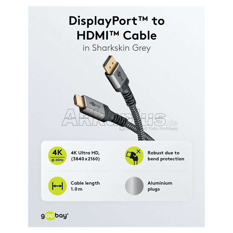 DisplayPort™-auf-HDMI™-Kabel, 4K @ 60 Hz