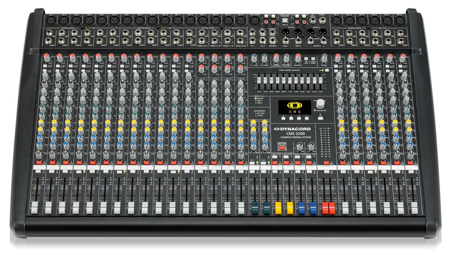 Dynacord CMS 2200-3 Mixer, Mischpult, 18 Mikrofoneingänge, 4 Stereokanäle, EQ