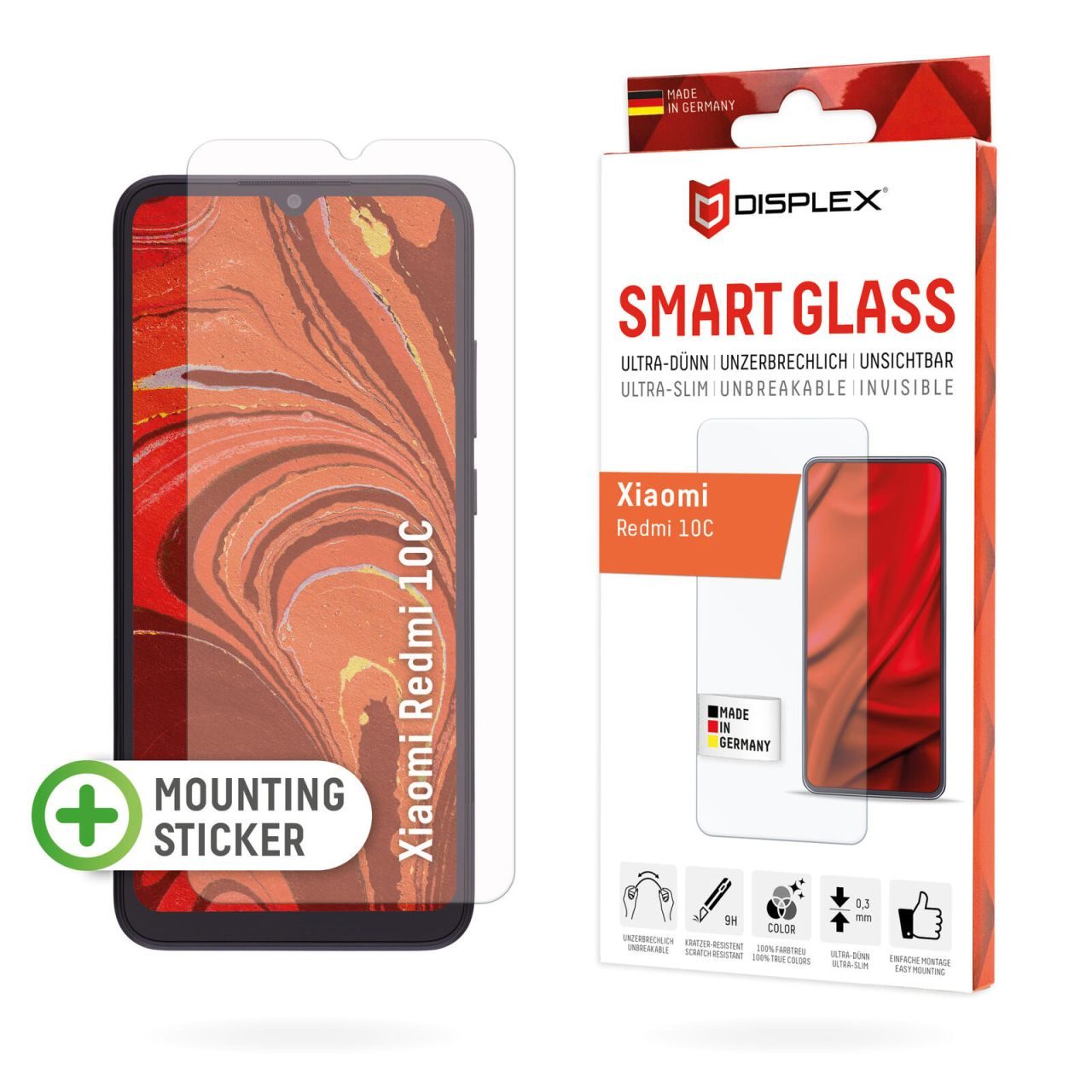 E.V.I. Displex Smart Glass für Xiaomi Redmi 10C