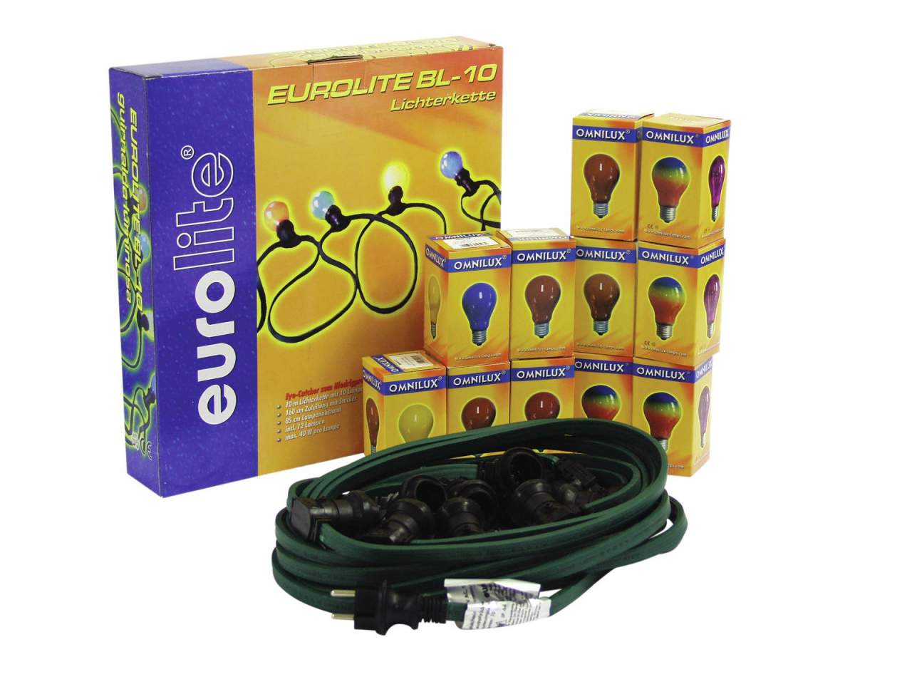 EUROLITE BL-10 E-27 Lichterkette mit 12 x Leuchtmittel EUROLITE BL-10 E-27 Lichterkette mit 12 x Leuchtmittel