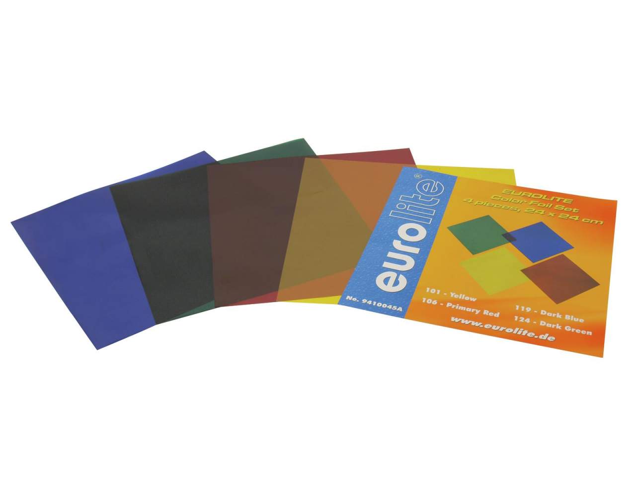 EUROLITE Farbfolienset 24x24cm PAR-64 vier Farben EUROLITE Farbfolienset 24x24cm PAR-64 vier Farben