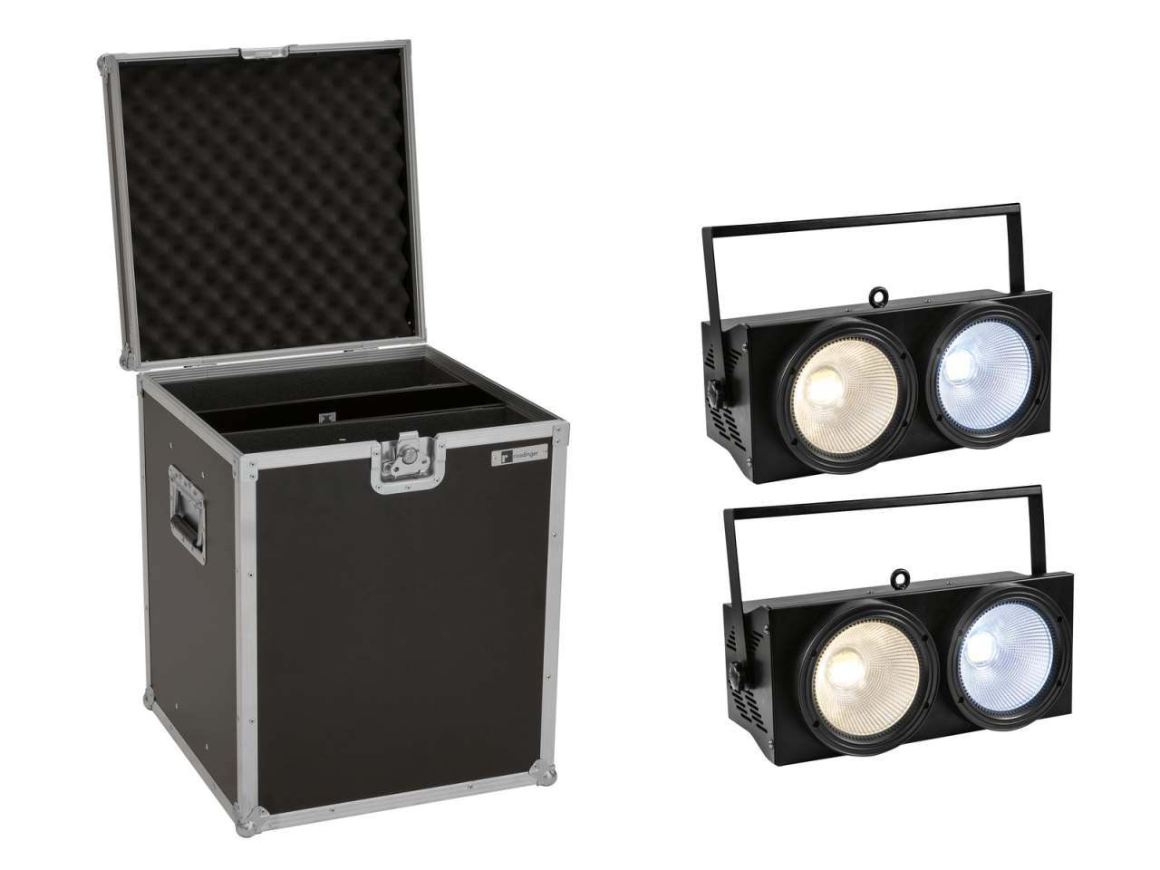 EUROLITE Set 2x Audience Blinder 2x100W LED COB CW/WW + Case EUROLITE Set 2x Audience Blinder 2x100W LED COB CW/WW + Case