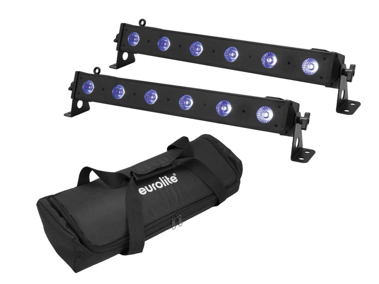 EUROLITE Set 2x LED BAR-6 QCL RGB+UV Leiste + Soft-Bag EUROLITE Set 2x LED BAR-6 QCL RGB+UV Leiste + Soft-Bag