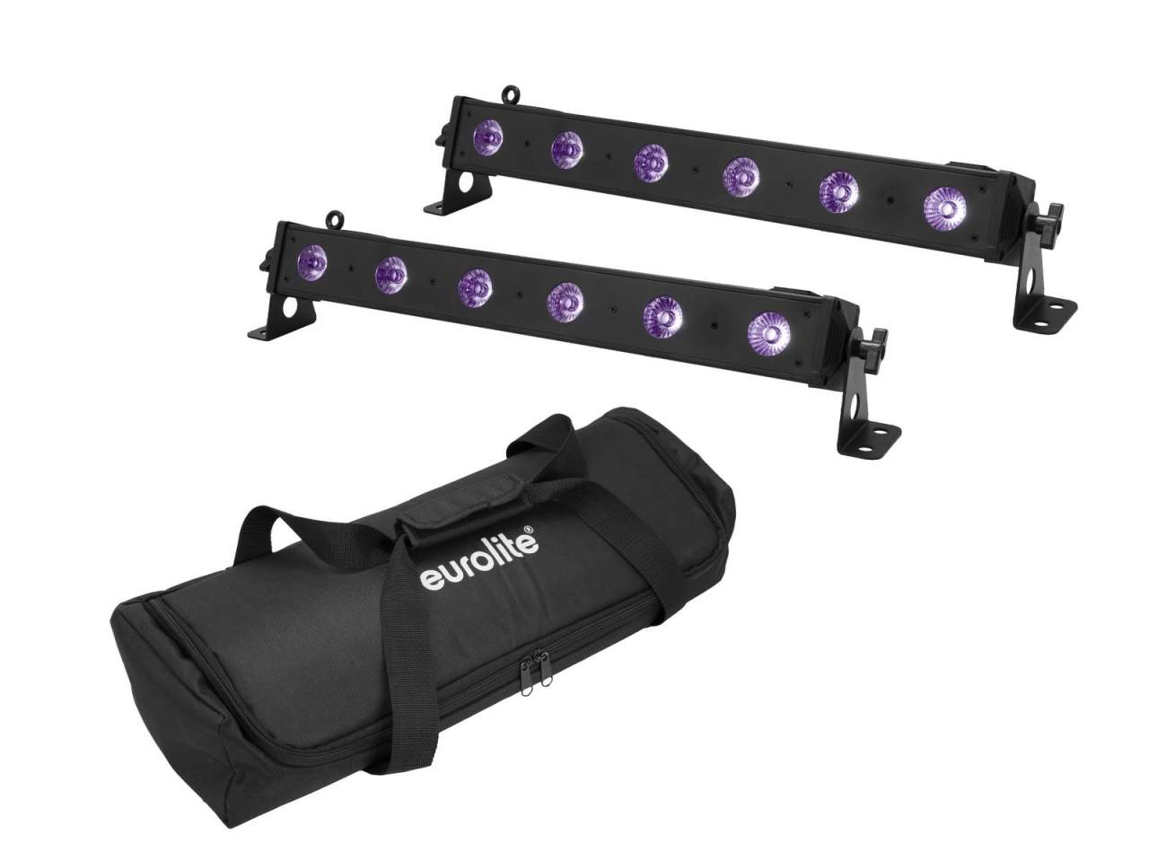 EUROLITE Set 2x LED BAR-6 UV Leiste + Soft-Bag EUROLITE Set 2x LED BAR-6 UV Leiste + Soft-Bag