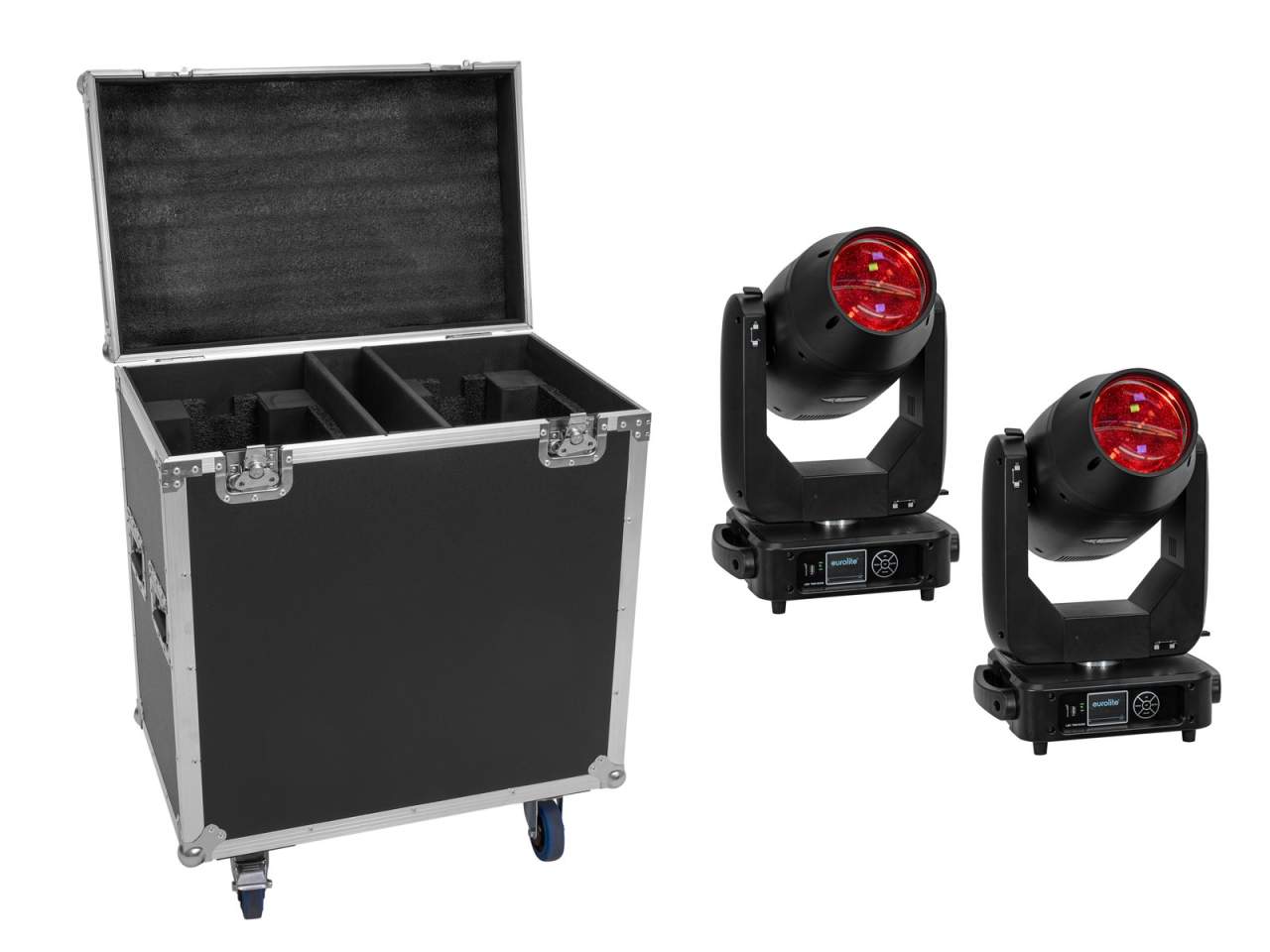 EUROLITE Set 2x LED TMH-S400 CMY + Case mit Rollen EUROLITE Set 2x LED TMH-S400 CMY + Case mit Rollen