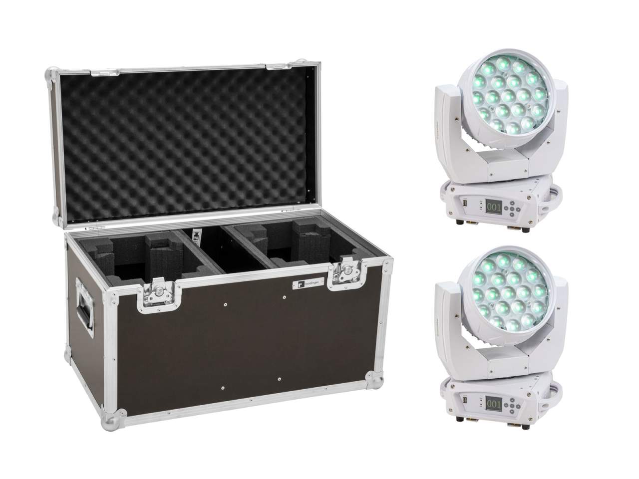 EUROLITE Set 2x LED TMH-X4 Moving-Head Wash Zoom ws + Case EUROLITE Set 2x LED TMH-X4 Moving-Head Wash Zoom ws + Case