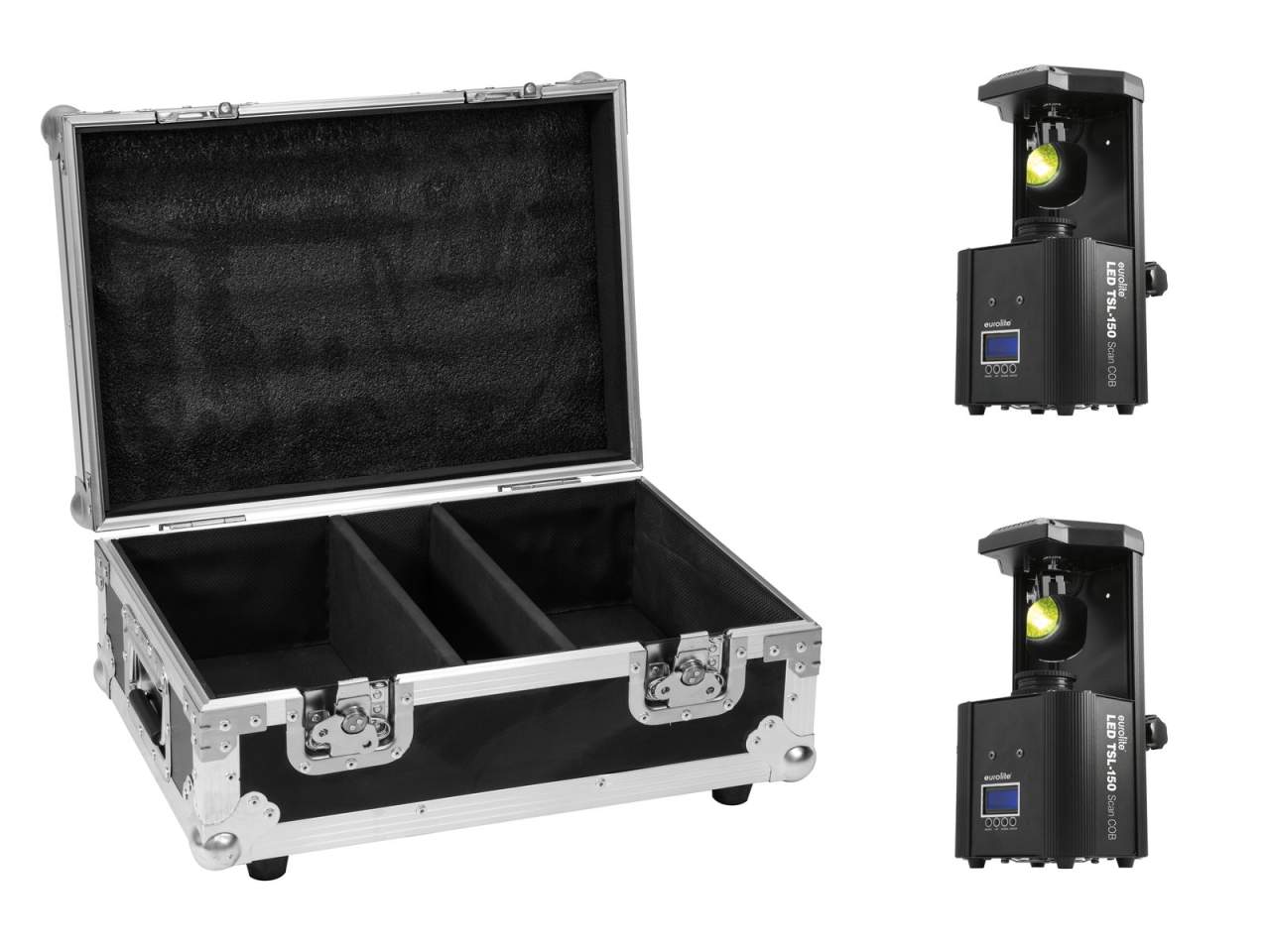 EUROLITE Set 2x LED TSL-150 Scan COB + Case EUROLITE Set 2x LED TSL-150 Scan COB + Case