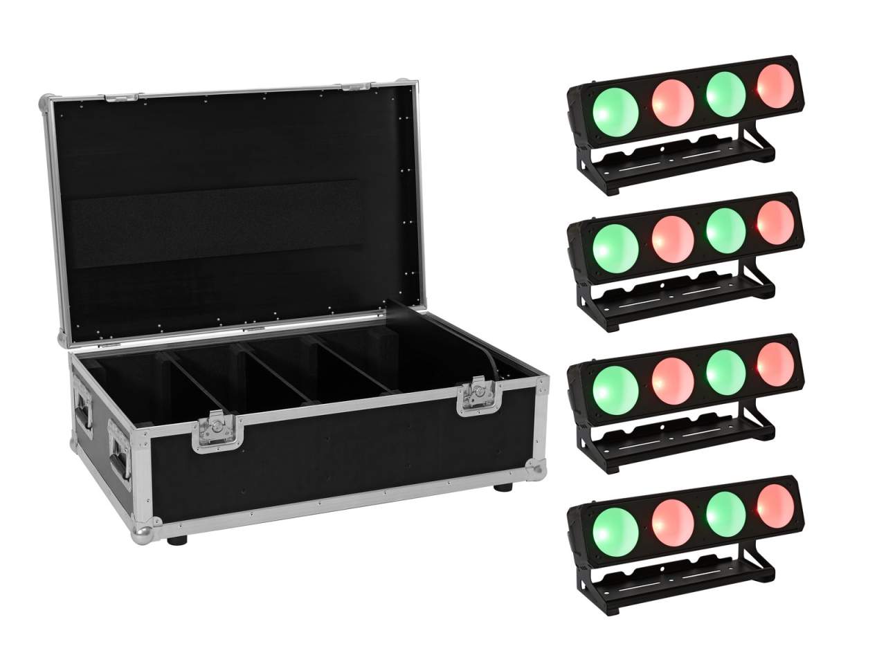 EUROLITE Set 4x LED PMB-4 COB QCL 30W Leiste + Case EUROLITE Set 4x LED PMB-4 COB QCL 30W Leiste + Case