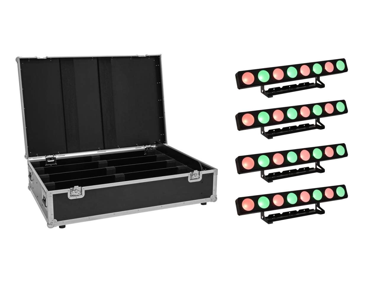 EUROLITE Set 4x LED PMB-8 COB QCL 30W Leiste + Case EUROLITE Set 4x LED PMB-8 COB QCL 30W Leiste + Case