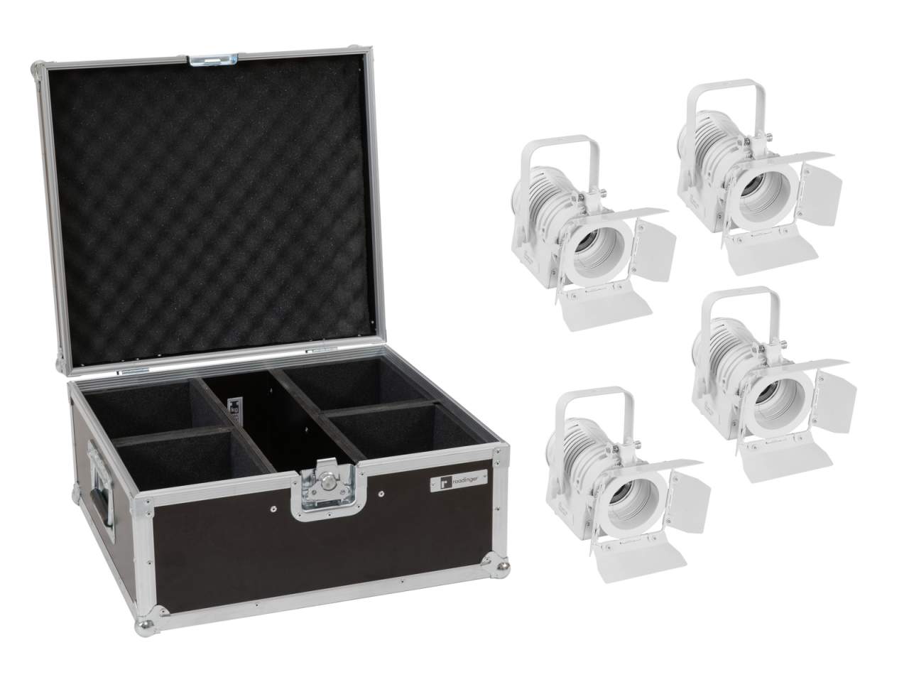 EUROLITE Set 4x LED THA-20PC TRC Theater-Spot ws + Case EUROLITE Set 4x LED THA-20PC TRC Theater-Spot ws + Case