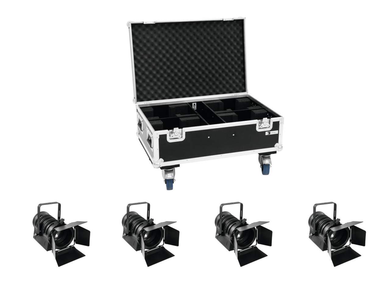 EUROLITE Set 4x LED THA-40PC sw + Case EUROLITE Set 4x LED THA-40PC sw + Case