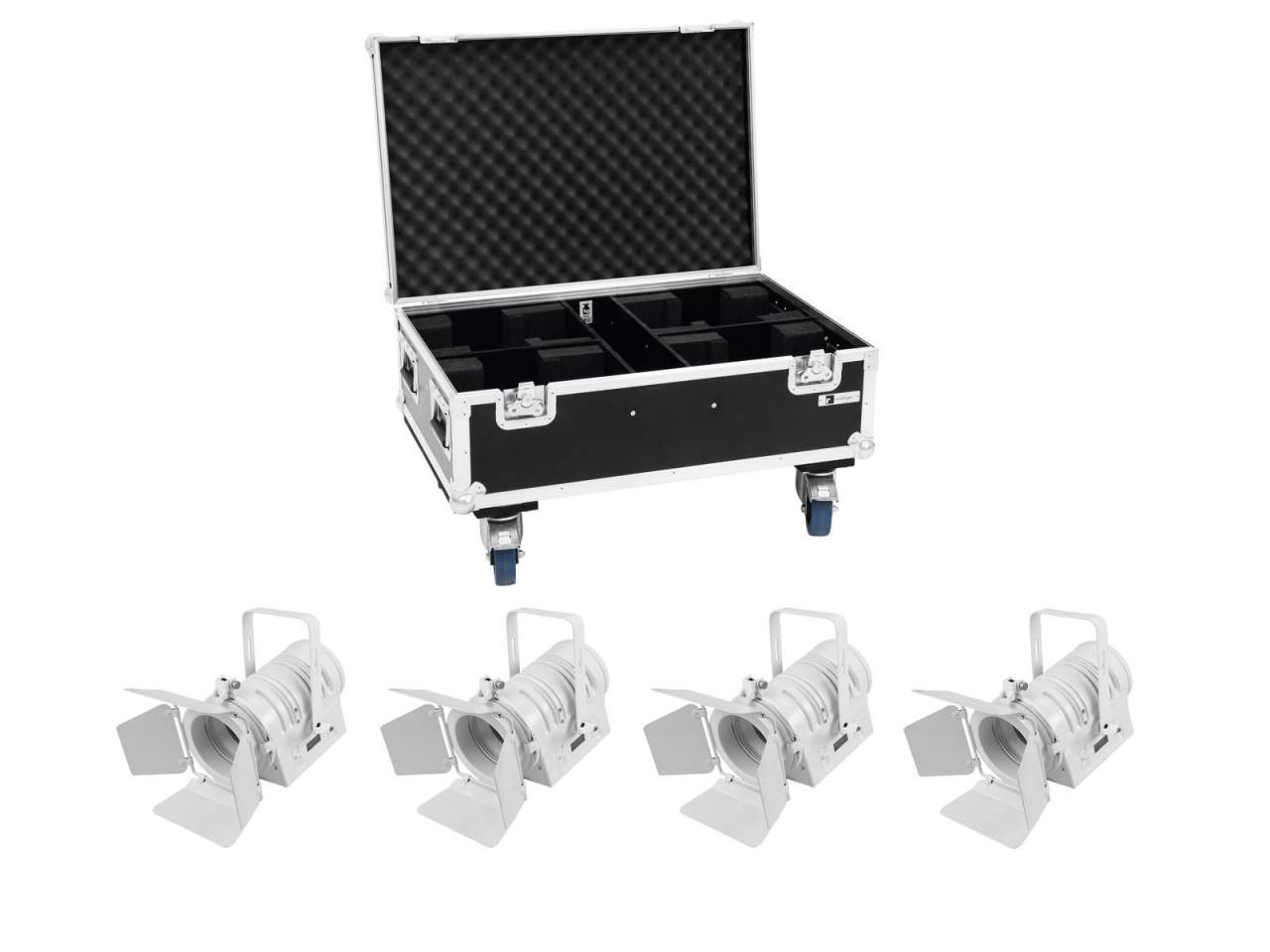 EUROLITE Set 4x LED THA-40PC ws + Case EUROLITE Set 4x LED THA-40PC ws + Case