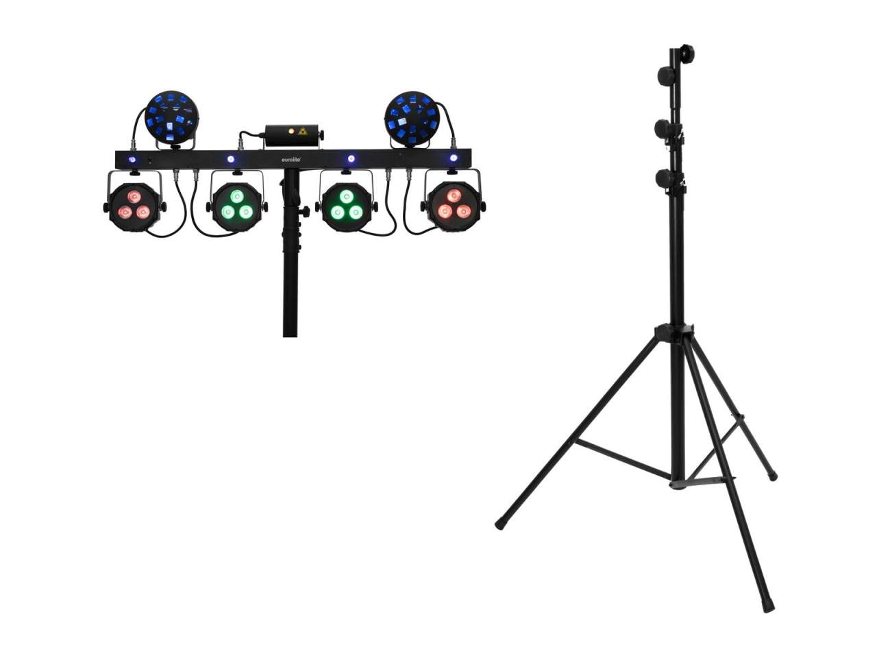 EUROLITE Set LED KLS Laser Bar Next FX-Lichtset + STV-60-WOT EU Stahlstativ s... EUROLITE Set LED KLS Laser Bar Next FX-Lichtset + STV-60-WOT EU Stahlstativ s...
