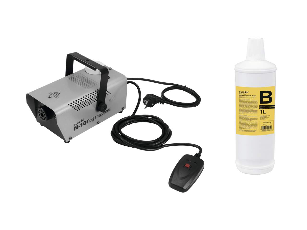 EUROLITE Set N-10 silber + B2D Basic Nebelfluid 1l EUROLITE Set N-10 silber + B2D Basic Nebelfluid 1l