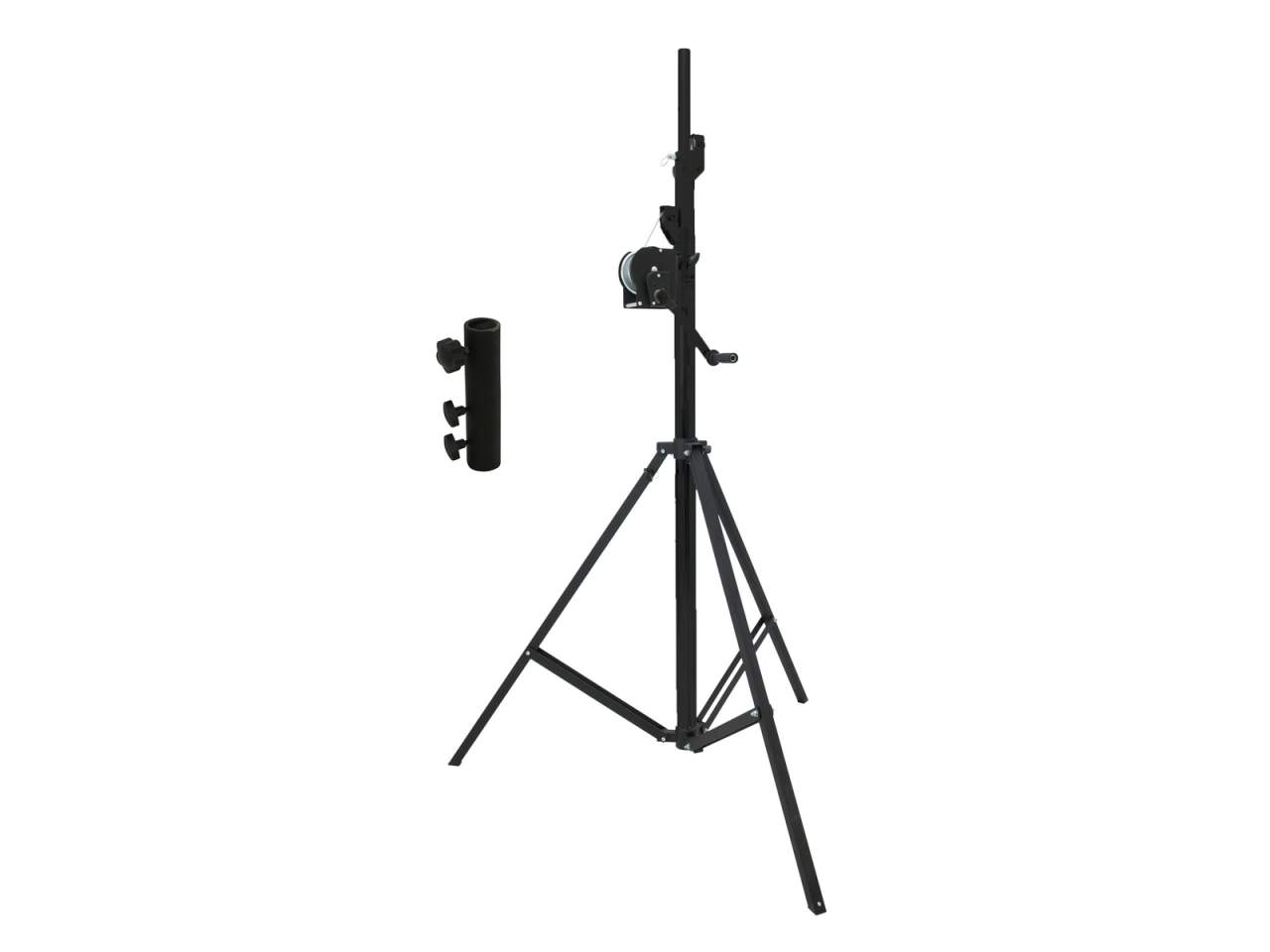 EUROLITE Set STT-400/85 Kurbelstativ T?V/GS schwarz + STV3529 Adapter lang EUROLITE Set STT-400/85 Kurbelstativ T?V/GS schwarz + STV3529 Adapter lang