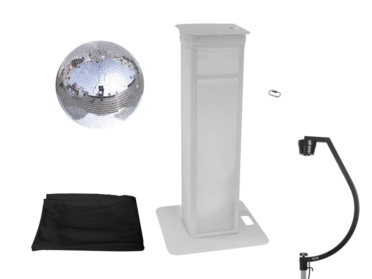 EUROLITE Set Spiegelkugel 50cm mit Stage Stand variabel + Cover schwarz EUROLITE Set Spiegelkugel 50cm mit Stage Stand variabel + Cover schwarz