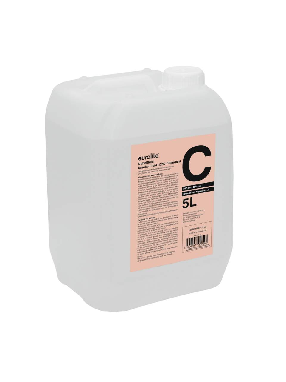 EUROLITE Smoke Fluid -C2D- Standard Nebelfluid 5l EUROLITE Smoke Fluid -C2D- Standard Nebelfluid 5l